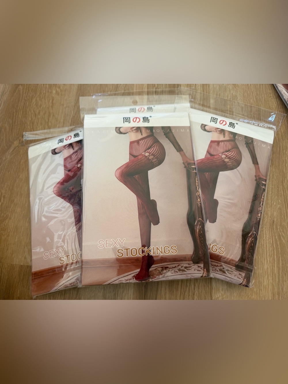 Okajima Sexy Red Fishnet Stockings - Bold Hosiery